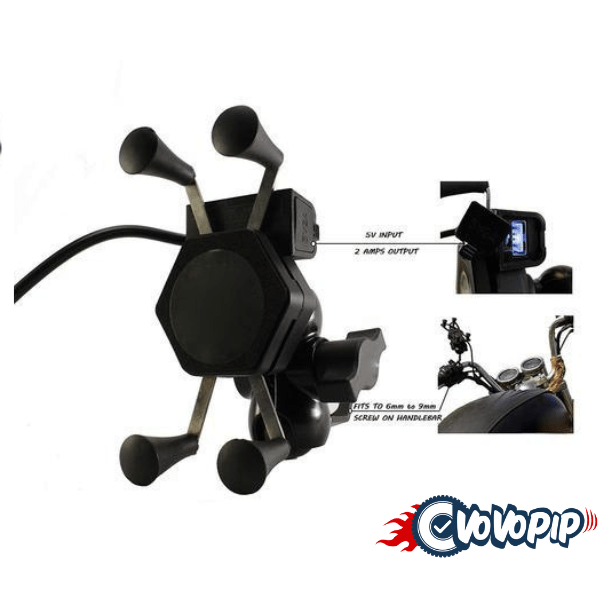Mobile Holder With Charger-Black ( Bike) Price in BD