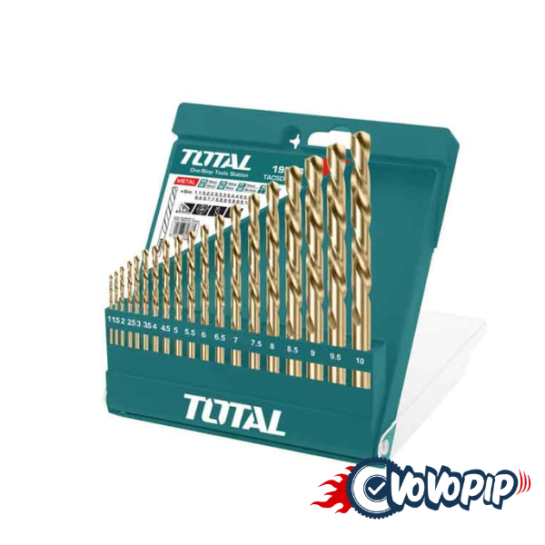 Total 19Pcs HSS Twist Drill Bits Set (TACSD0195)