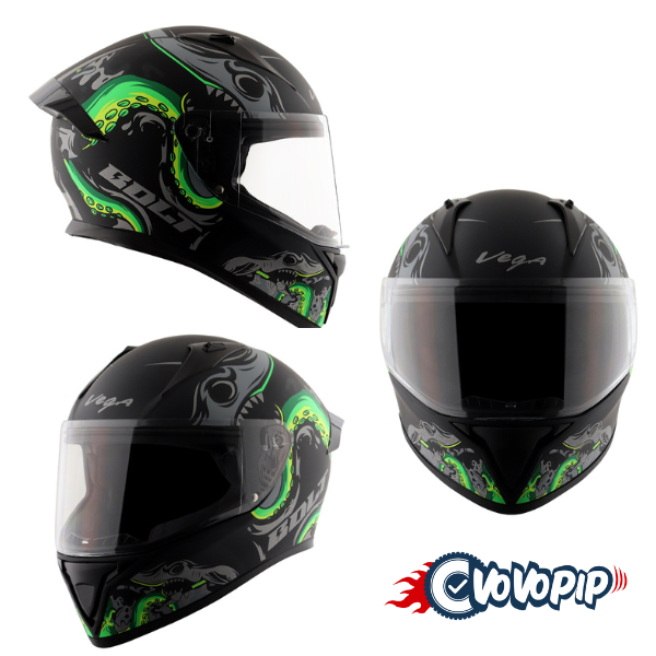 Bolt Octopus Dull Black Neon Green Helmet price in bd