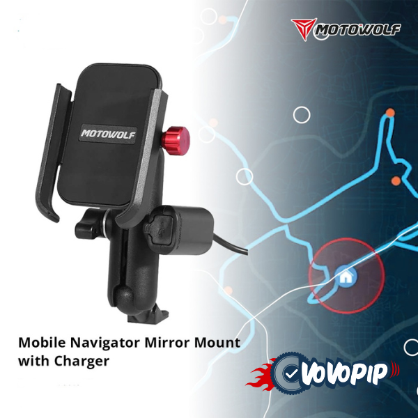 Motowolf Mobile Navigator Mirror Mount with Charger price in bd