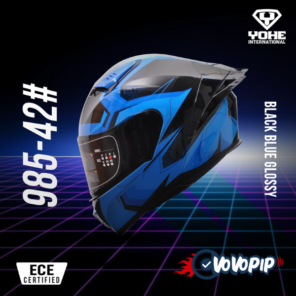 YOHE 985 Black Blue Glossy Helmet price in bd
