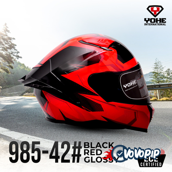 YOHE 985 Black RED Glossy Helmet price in bd
