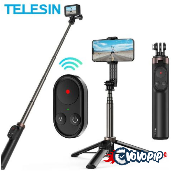 TELESIN Remote Control Selfie Stick With Tripod for GoPro Hero 10 9 8 Max price in bd